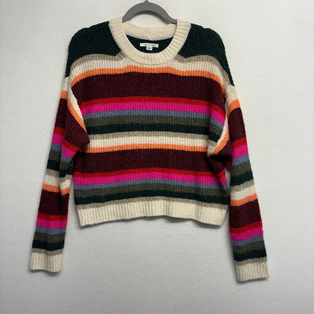 American Eagle Outfitters Colorful Striped Knit Sweater‎ M
